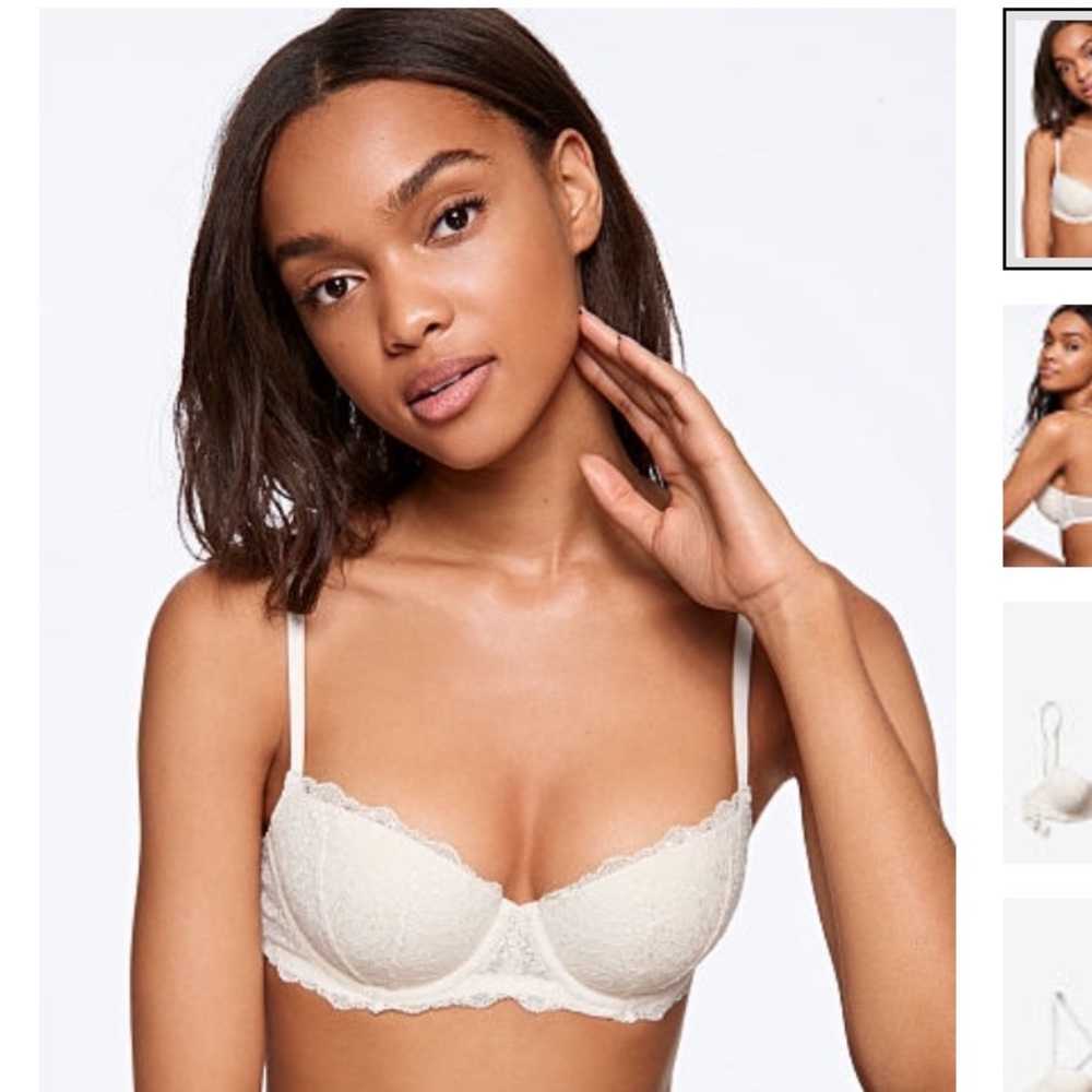PINK Victoria Secret DATE STRAPPY LOGO PUSH-UP bra
